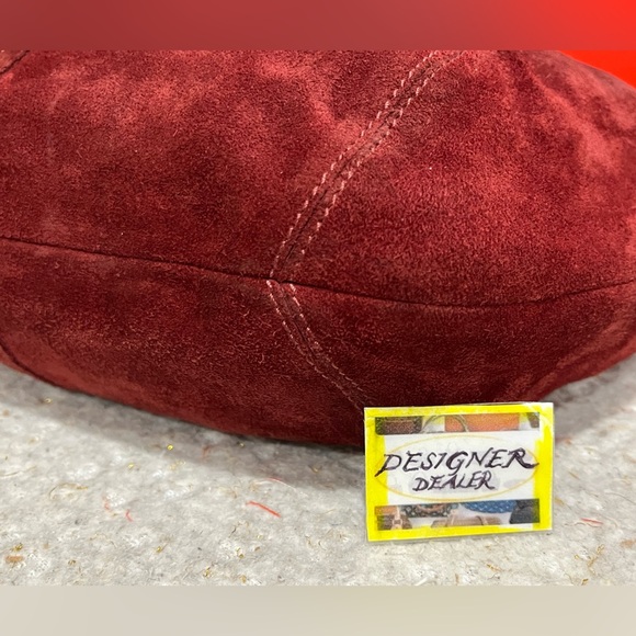 COACH RARE! Vintage Ergo Suede Burgundy Leather Hobo Shoulder Bag 9920 - Picture 10 of 16